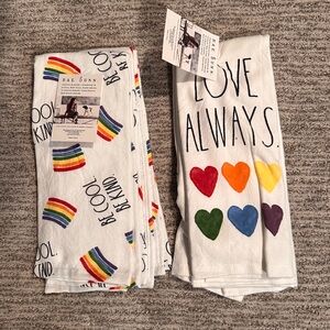 Two Sets of Rae Dunn Pride Towels